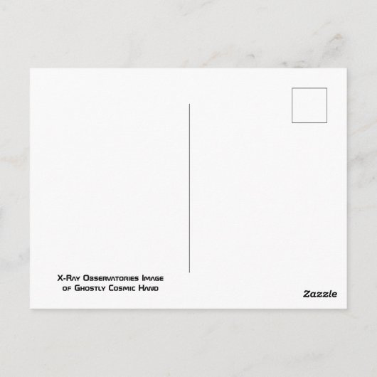 X-Ray Teleskope galant kosmische Hand Postkarte (Rückseite)