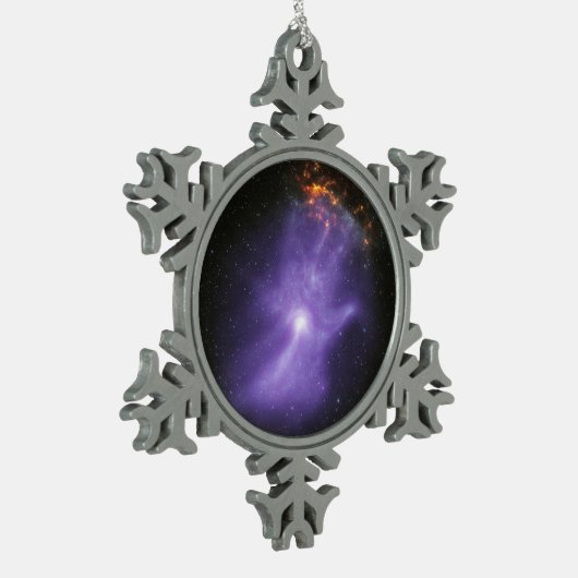X-Ray Teleskope galant kosmische Hand Schneeflocken Zinn-Ornament (Links)