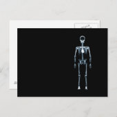 X-Ray Vision Blue Single Skeleton Postkarte (Vorne/Hinten)