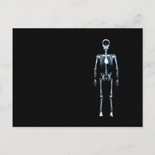 X-Ray Vision Blue Single Skeleton Postkarte (Vorderseite)