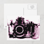 X-RAY VISION CAMERA BLACK PINK POSTKARTE (Vorne/Hinten)