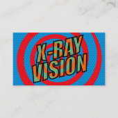X-RAY VISION Fun Retro Comic Buch Visitenkarte (Vorderseite)