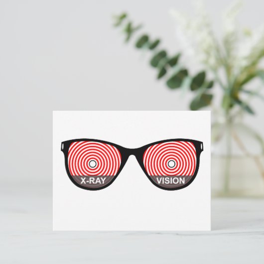 X-Ray Vision Glasses Postcard Postkarte (Stehend Vorderseite)