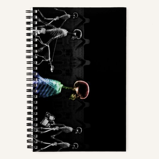 X-Ray Vision Skeleton City Scene Notebook Notizblock (Vorderseite)