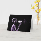 X-RAY VISION SKELETON ON MEGAPHONE - PURPLE KARTE (Gelbe Blume)