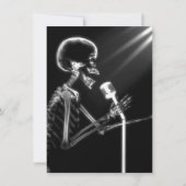 X-RAY VISION SKELETON SINGT AUF RETRO MIC - B&W EINLADUNG (Vorderseite)