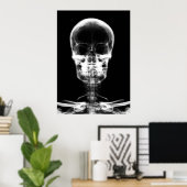 X-RAY VISION SKELETON SKULL - B&W POSTER (Heimbüro)