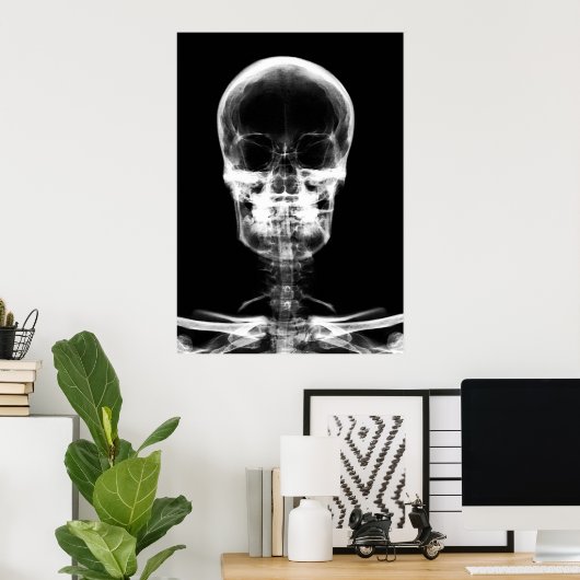 X-RAY VISION SKELETON SKULL - B&W POSTER (Heimbüro)