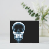 X-RAY VISION SKELETON SKULL - BLAU POSTKARTE (Stehend Vorderseite)