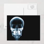 X-RAY VISION SKELETON SKULL - BLAU POSTKARTE (Vorne/Hinten)