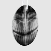 X-Ray Zähne Mouth Smile Schwarz und Weiß Ornament (Vorderseite)