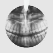 X-Ray Zähne Mouth Smile Schwarz und Weiß Ornament (Vorderseite)