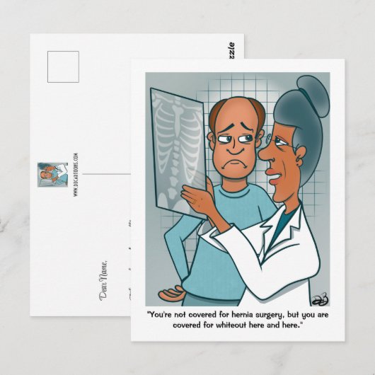 X-Rays Postkarte (Vorne/Hinten)