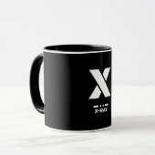 X(Röntgen) NATO Phonetischer Alphabet & Morse Code Tasse (Vorderseite Links)