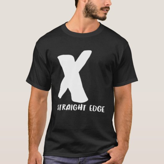 X Straight Edge Hardcore Punk Rock Stay Straight T-Shirt (Vorderseite)