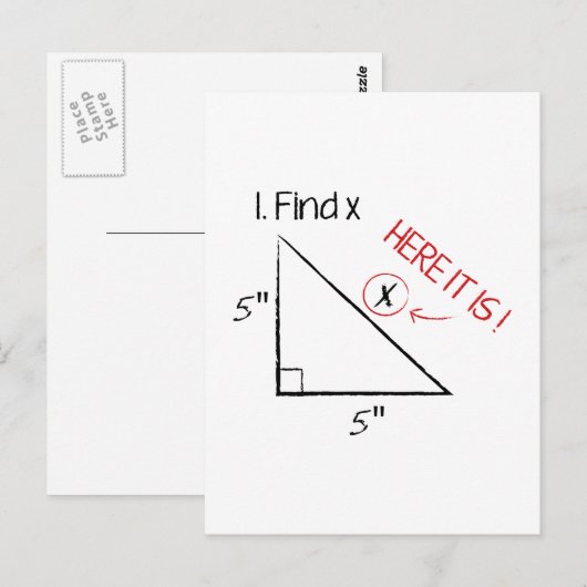 X suchen postkarte (Vorne/Hinten)