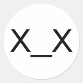 x_x Dead Emoticon Stickers (Vorderseite)