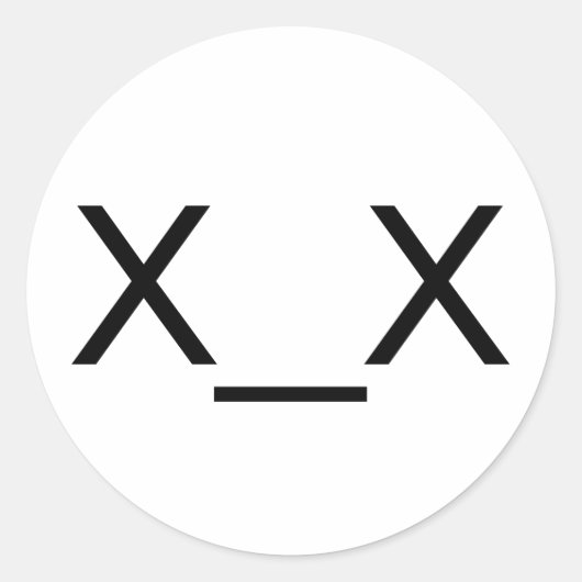 x_x Dead Emoticon Stickers (Vorderseite)