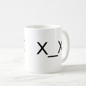 x_x tote Emoticon-Tasse Kaffeetasse (VorderseiteRechts)