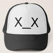 x_x toter Emoticon-Hut Truckerkappe (Vorderseite)