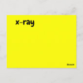 x - xray flash card postkarte (Rückseite)