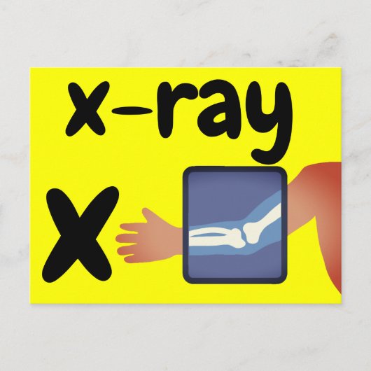 x - xray flash card postkarte (Vorderseite)