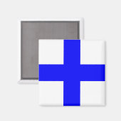 "X" (Xray) Signalflagge Magnet (Vorderseite/Rückseite)