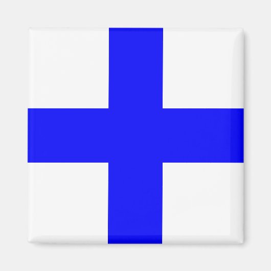 "X" (Xray) Signalflagge Magnet (Vorne)