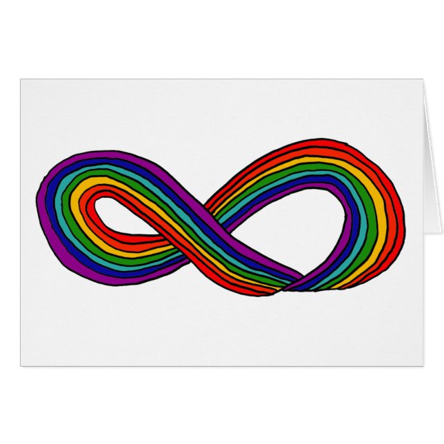 X-Yregenbogen-Unendlichkeits-Symbol (Vorderseite (Horizontal))