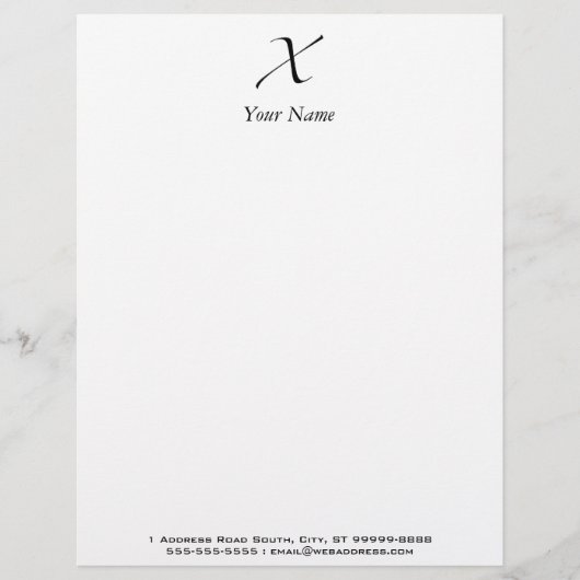 X - Zapfino Briefbogen (Vorderseite)