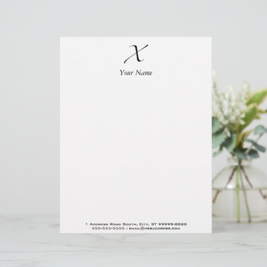 X - Zapfino Briefbogen (Stehend Vorderseite)