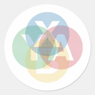 XABY gefärbt Runder Aufkleber