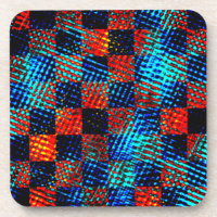 Xadrez azul, laranja, Fake sujo ou manchado.