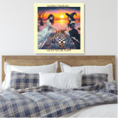 XADREZ FEMININO - Impressão em tela Leinwanddruck (Insitu (Schlafzimmer))