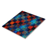 Xadrez laranja, azul, Fake sujo ou manchado.