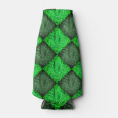 Xadrez verde falsa grama ou folhas de coqueiro. flaschenkühler (Vorderseite)