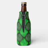 Xadrez verde falsa grama ou folhas de coqueiro. flaschenkühler (Flasche Rückseite)
