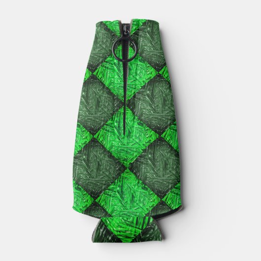 Xadrez verde falsa grama ou folhas de coqueiro. flaschenkühler (Rückseite)