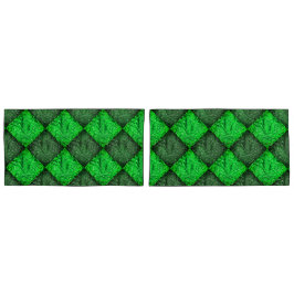 Xadrez verde falsa grama ou folhas de coqueiro. kissenbezug