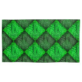 Xadrez verde falsa grama ou folhas de coqueiro. kissenbezug (Vorderseite-Links)