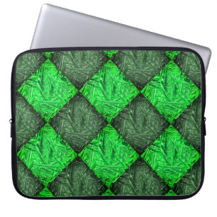 Xadrez verde falsa grama ou folhas de coqueiro. laptopschutzhülle