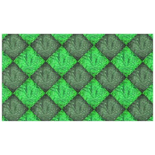 Xadrez verde falsa grama ou folhas de coqueiro. tischdecke (Vorderseite (Horizontal))