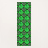 Xadrez verde falsa grama ou folhas de coqueiro. yogamatte (Vorderseite)