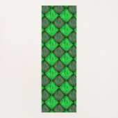 Xadrez verde falsa grama ou folhas de coqueiro. yogamatte (Rückseite)