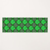 Xadrez verde falsa grama ou folhas de coqueiro. yogamatte (Vorderseite (Horizontal))