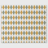 Xanadu und Gold Winter Raute Geschenkpapier (Flach)