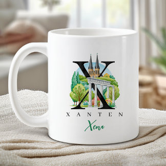 Xanten Deutschland Monogramm Buchstabe X Personali Kaffeetasse