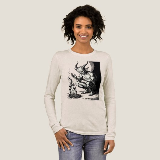 Xaphan Kleiner Dämon, große Funken Tri-Blend Shirt (Volle Vorderseite)