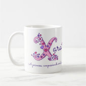 Xara personalisierte X Monogramm-Tasse Kaffeetasse (Links)