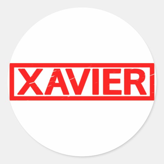 Xavier Briefmarke Runder Aufkleber (Vorderseite)